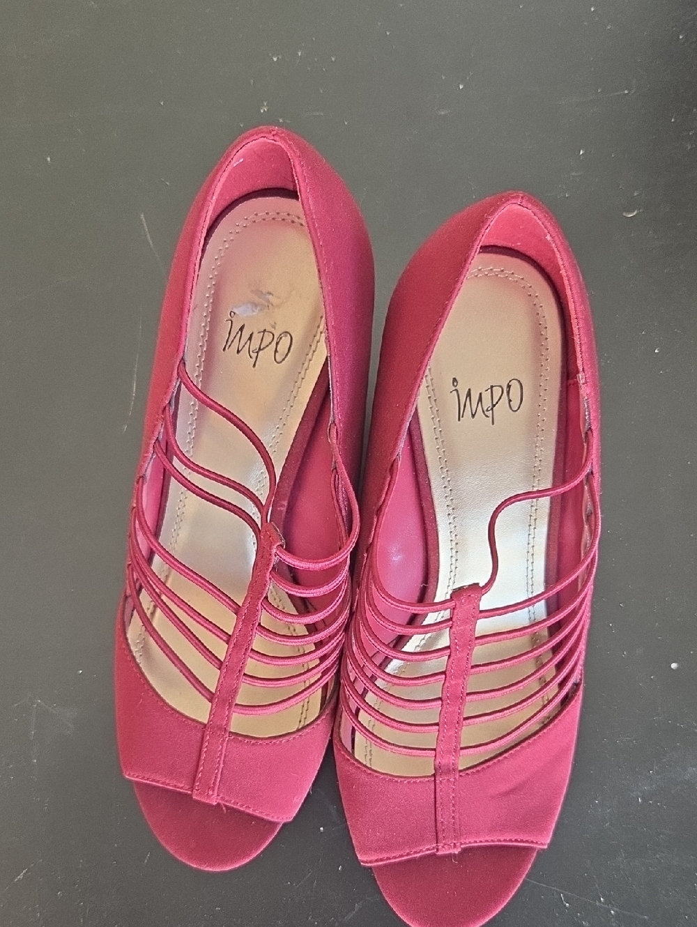 Impo Strappy Open-Toe Heels in Deep Pink